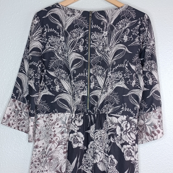 Thought Tencel Floral Printed Coquette Feminine Shift Dress - Picture 7 of 16